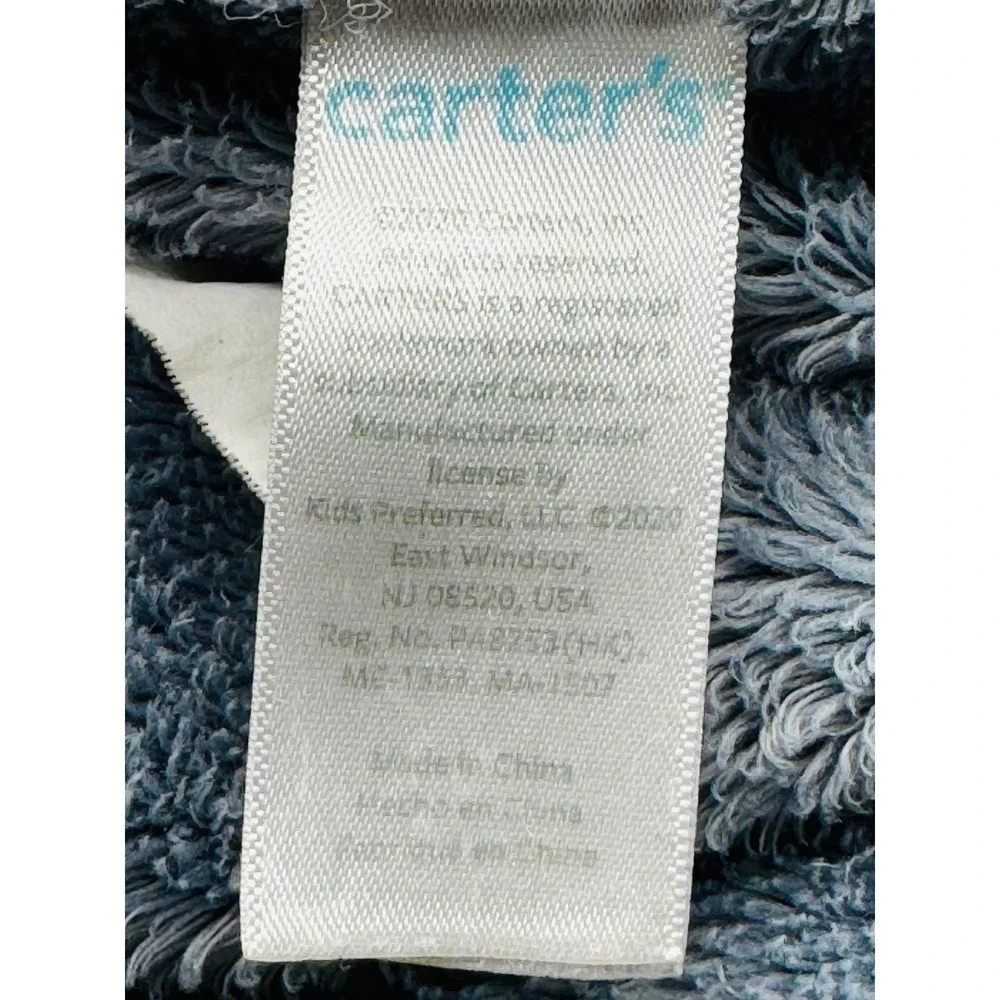 Carters Panda Bear Security Blanket Lovey Grey White Plush Baby 13 inch2020‎